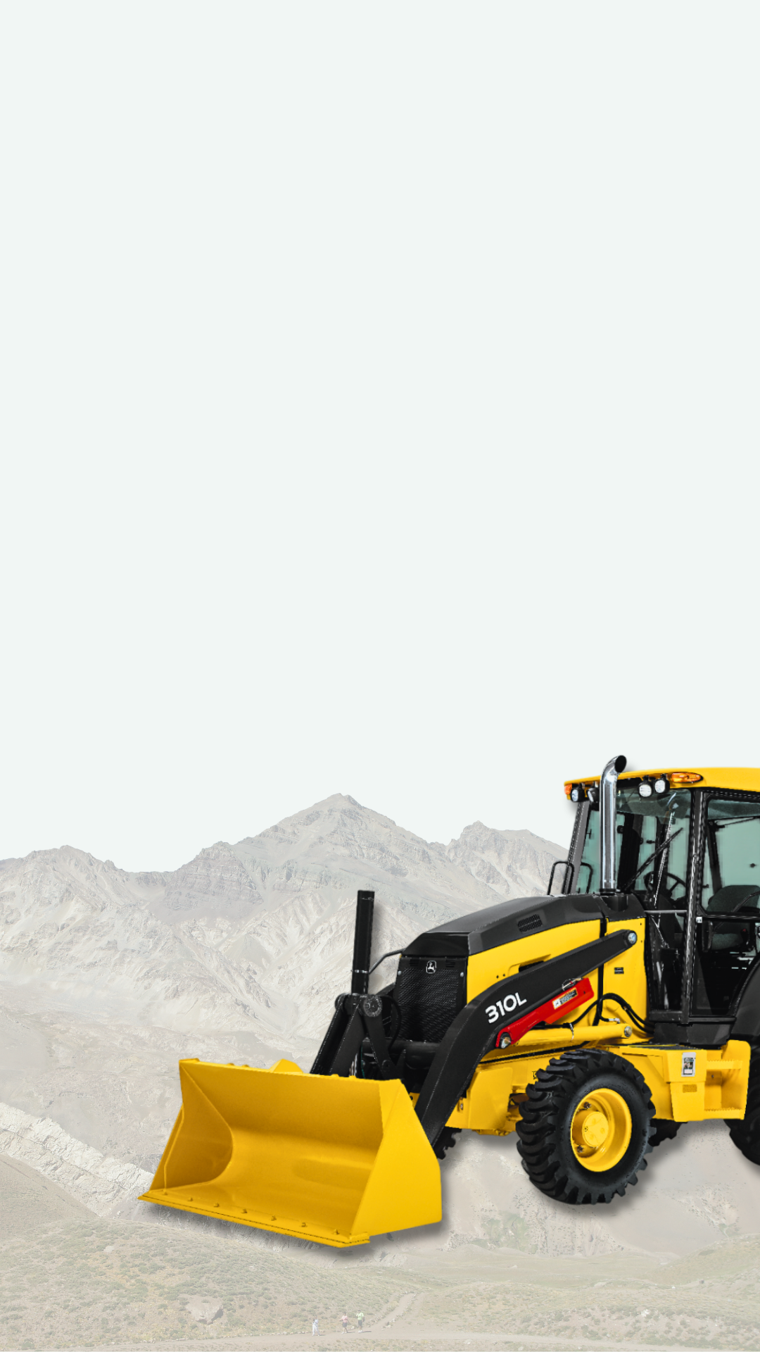 Retroexcavadora operando en terreno montañoso de Mendoza